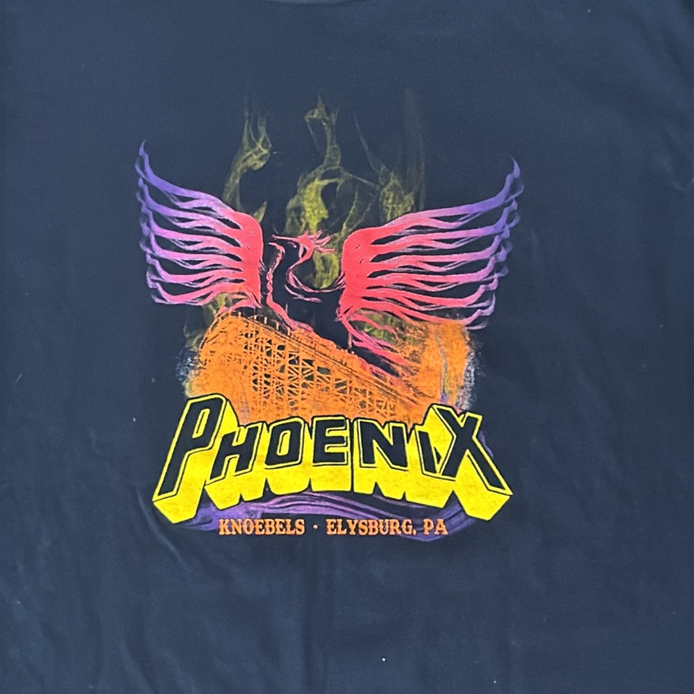 Knoebels Phoenix Black Graphic T-Shirt